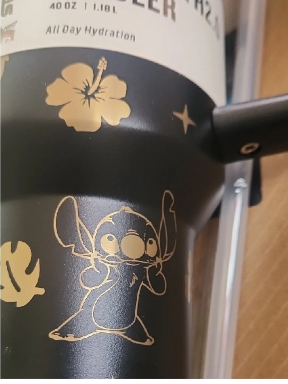 Stanley Stitch Matte Black & Gold Insulated 40oz Tumbler . New - Picture 7 of 9